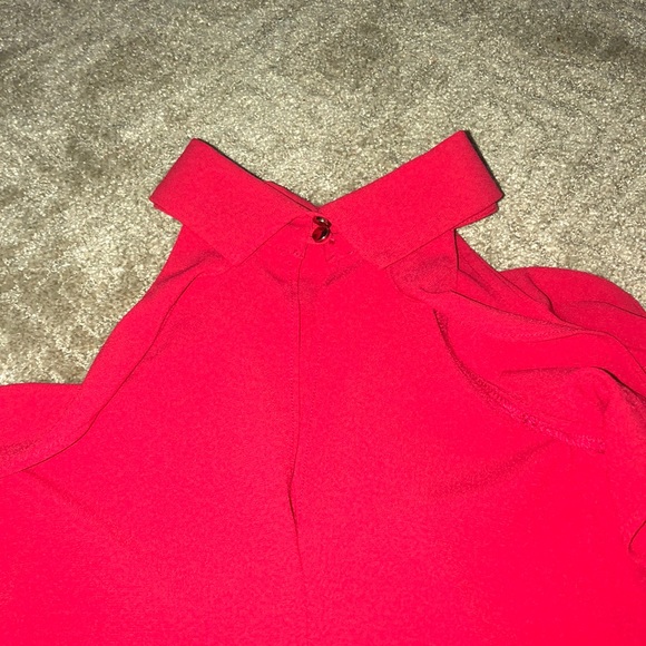 Red Lucky Brand shirt with open shoulders - Picture 5 of 5